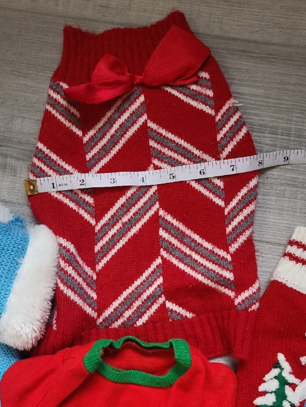 Holiday Pet Sweaters and Shirt Pack - Red and Light Blue